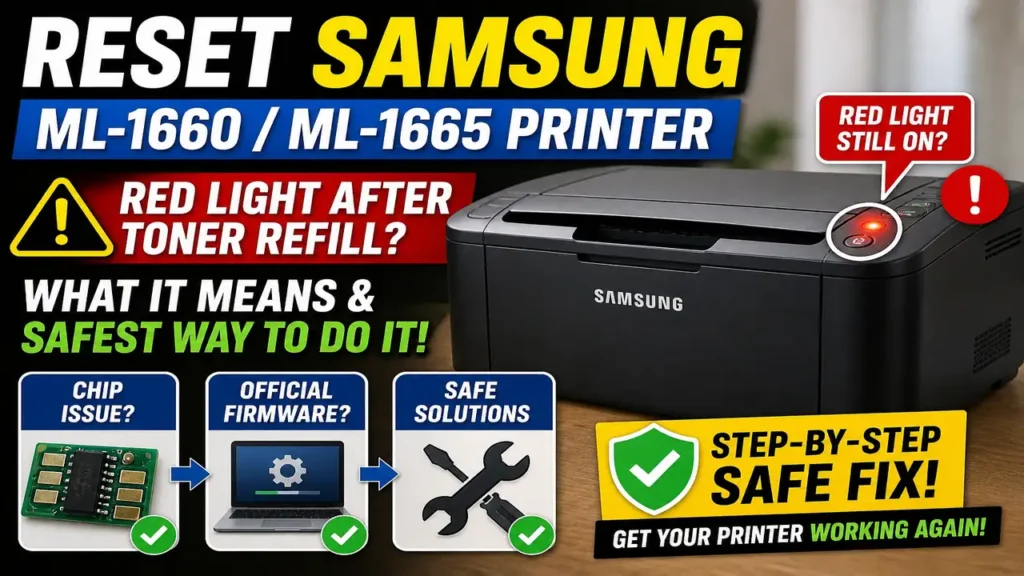 Reset Samsung ML-1660ML-1665 Printer Safely