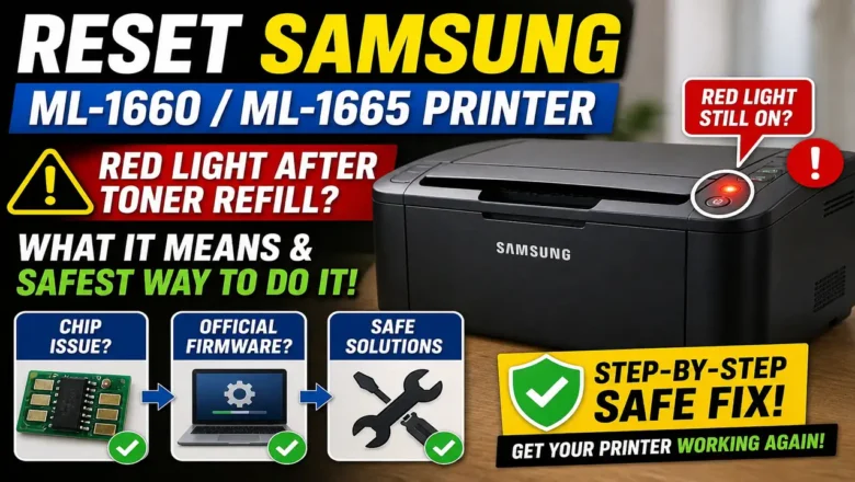 Reset Samsung ML-1660/ML-1665 Printer — reliable counter reset & troubleshooting guide