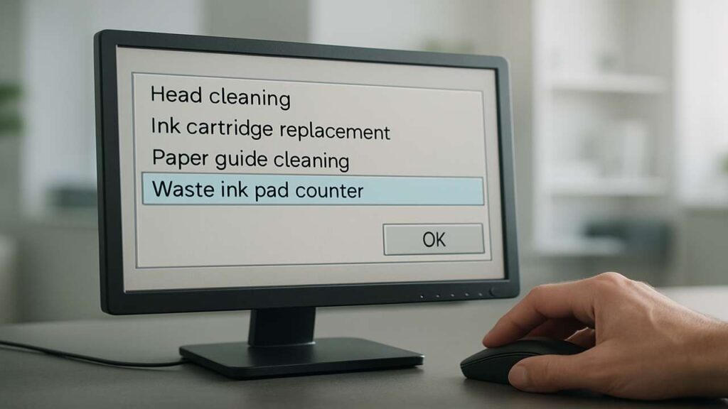 epson ink pad end of life — e-11/e-12 reset & pad care