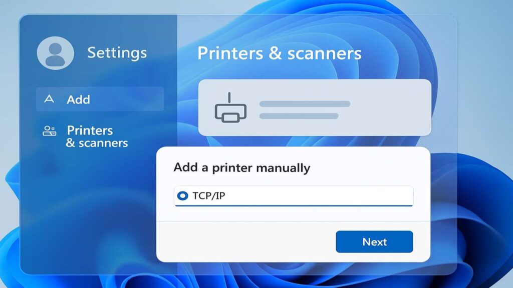 windows 11 can't find printer — permanent TCP/IP fix