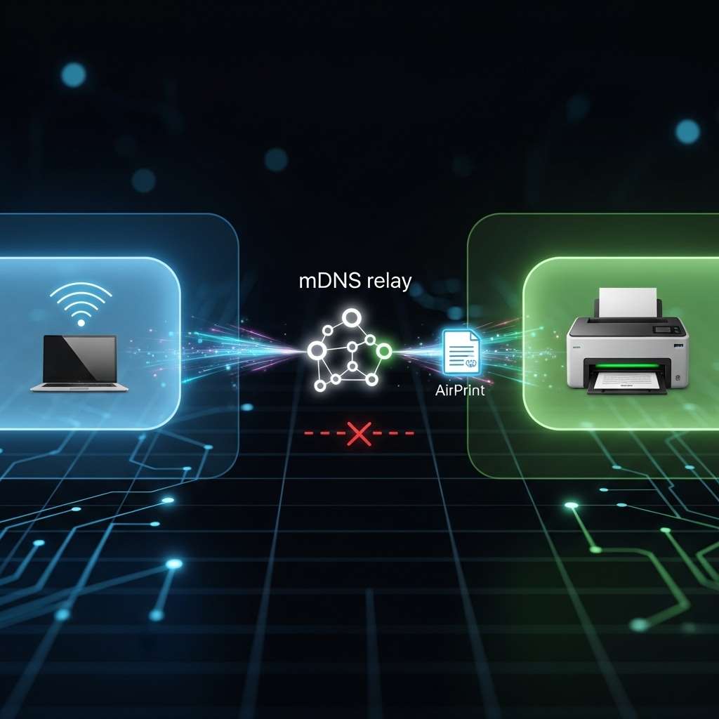 airprint across vlan guest network fix — mdns relay guide