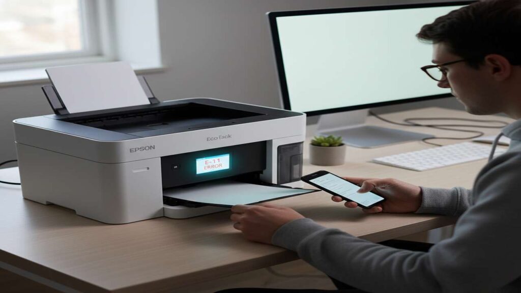 epson l3210 e-11 error reset — waste-ink recovery