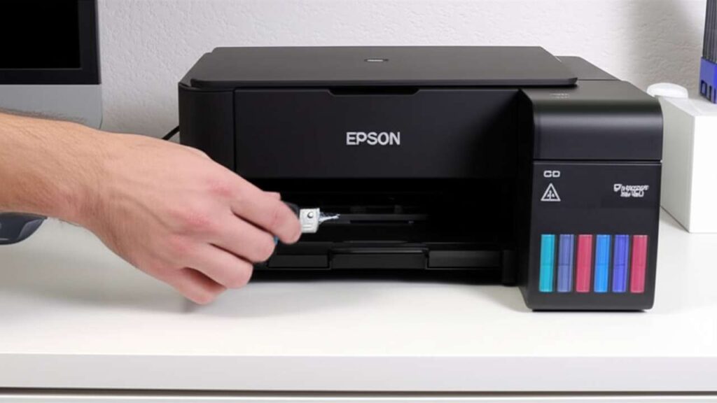 epson l3210 ink charging after refill — clean start