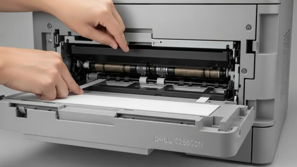 Dell C2660dn paper jam: Fix Error 050-12x in Duplex Unit