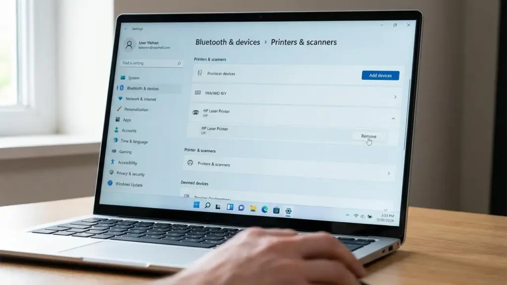 hp laser printer advanced settings missing on Windows 11 – Fix Guide