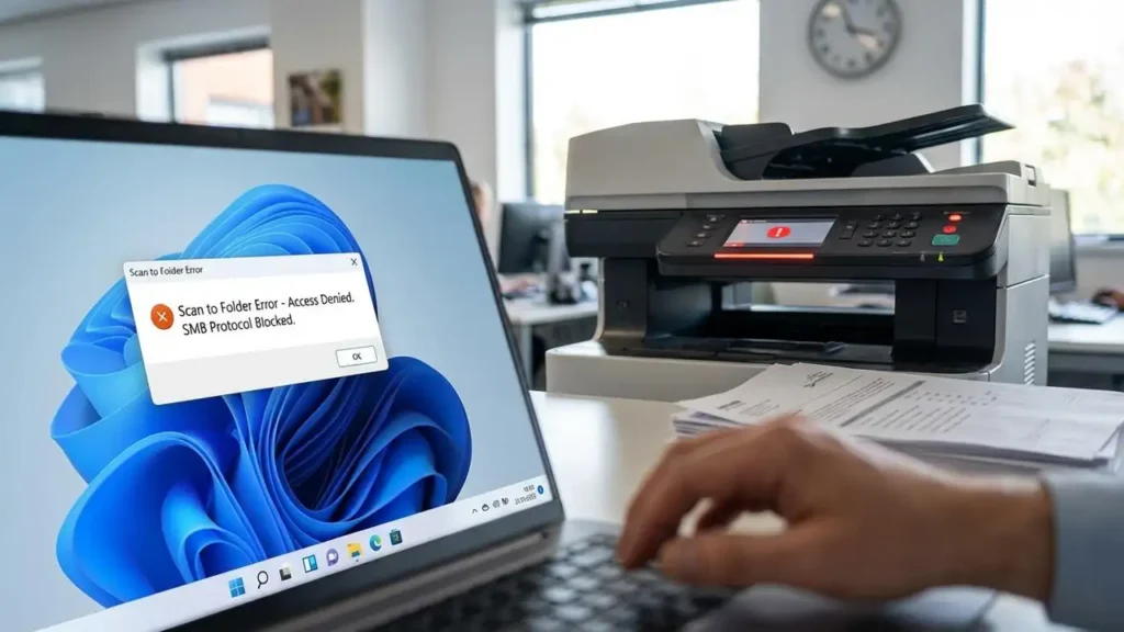 scan to folder not working on Windows 11 Fix SMB Scan Issues