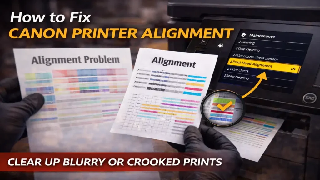 Canon Printer Alignment Fix Blurry or Crooked Prints