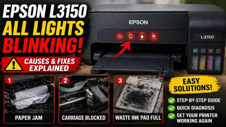 Epson L3150 All Lights Blinking? Fix It Fast