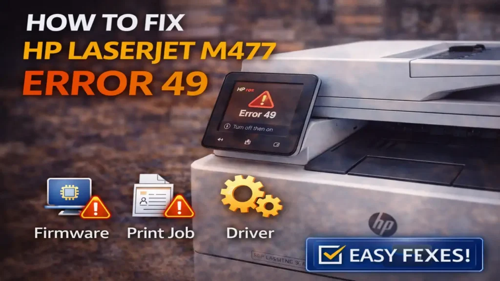HP LaserJet M477 Error 49 How to Fix It