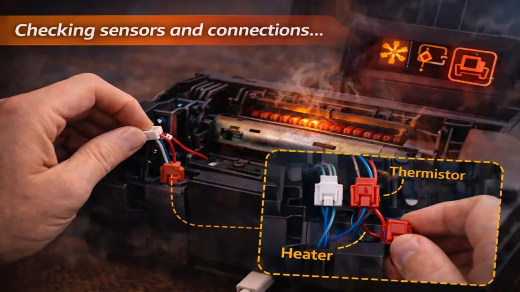 Printer Cools Down After Fuser Replacement Check This
