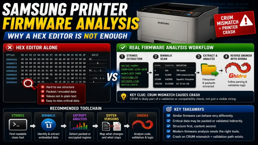 Samsung Printer Firmware Analysis Better Tools to Use