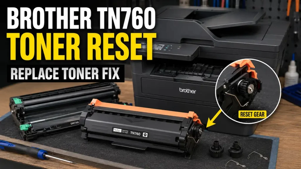 Brother TN760 Toner Reset Fix 4-Phase Gear Override