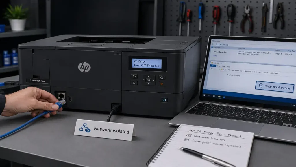 HP 79 Error Fix 4-Phase Formatter and Network Isolation