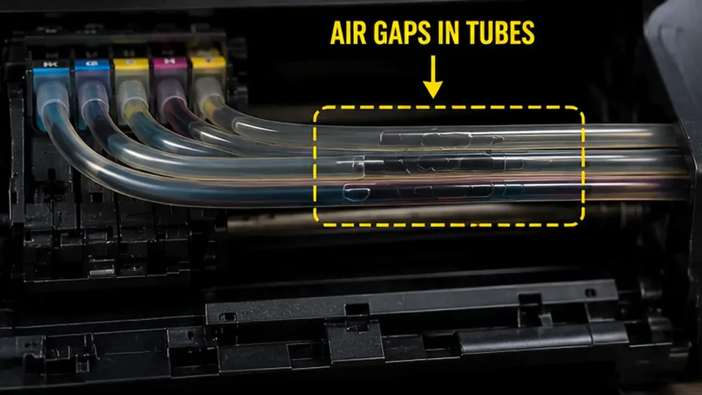 Ink Tank Printer Air in Tubes Fix 4-Phase Diagnostic Guide