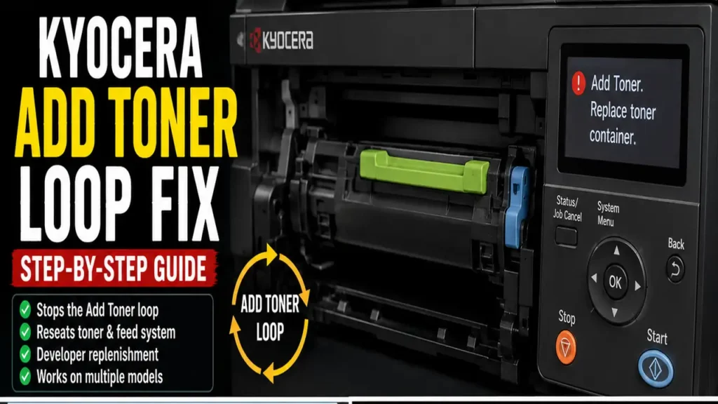 Kyocera Add Toner Loop Fix Developer and Feed Gear Diagnostic